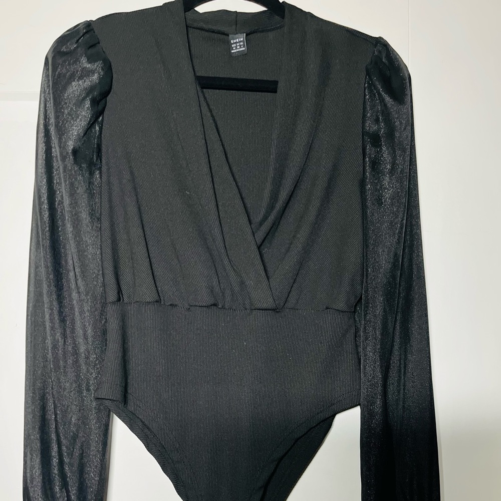 Elegant Black Long Sleeve Bodysuit